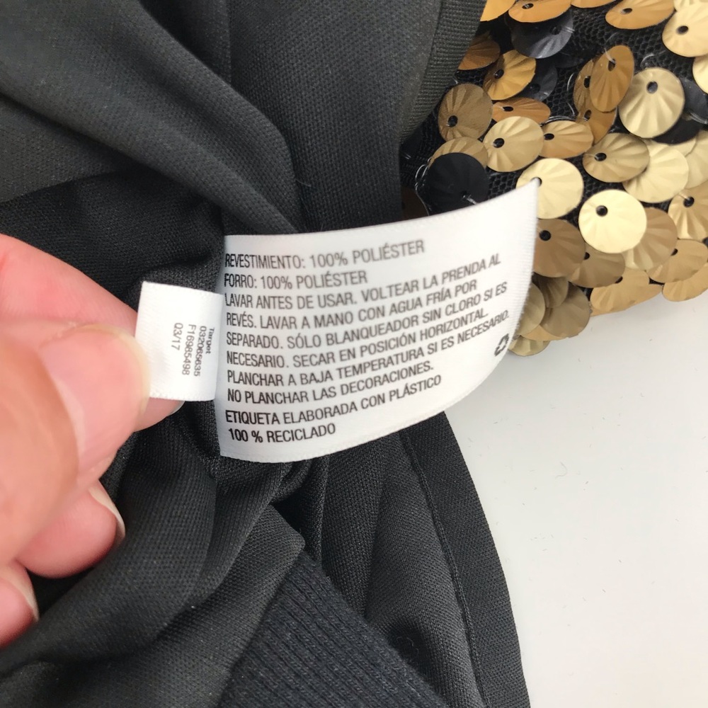 Art Class Girls Gold and Black Flip Sequin Jacket - Picture 6 of 6